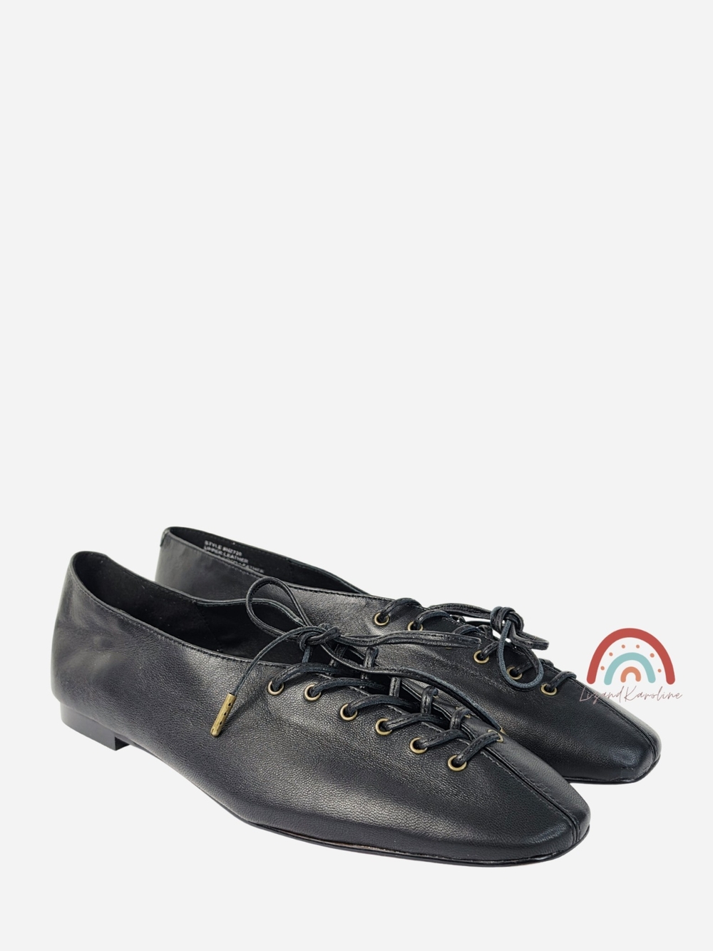 New! Madewell The Mylie Lace-Up Glove Flat in Leather 11 - Picture 4 of 15